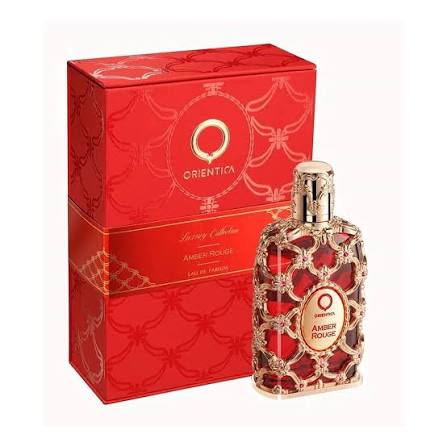 Orientica Amber Rouge 80ml, perfume árabe unisex con notas de ámbar, azafrán y jazmín
