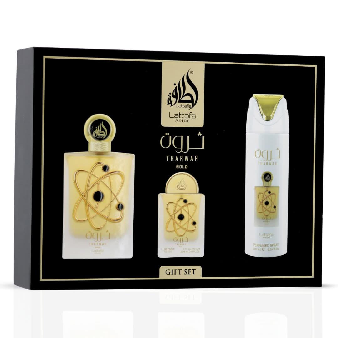 Tharwah Gold Gift Set - Lattafa Pride